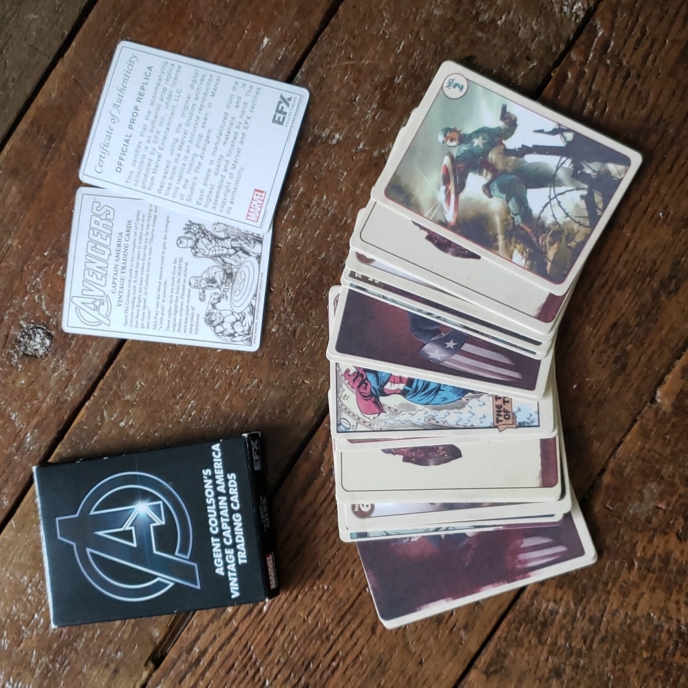 Avengers Coulson's Vintage Captain America Trading Card Set - Prop Replica